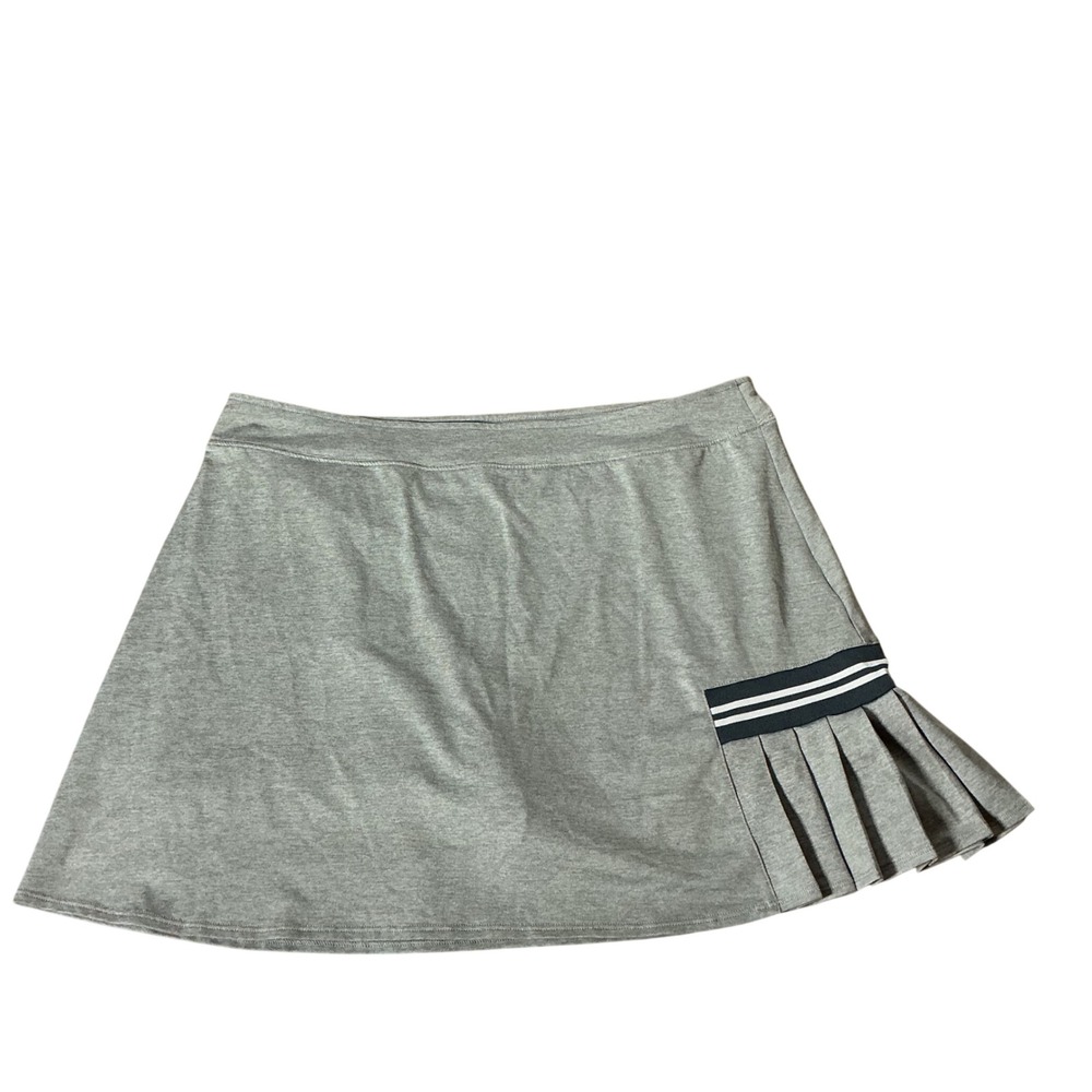 Slazenger Athletic Golf Skort Women Large Gray Pleated Tennis Skirt Activewear